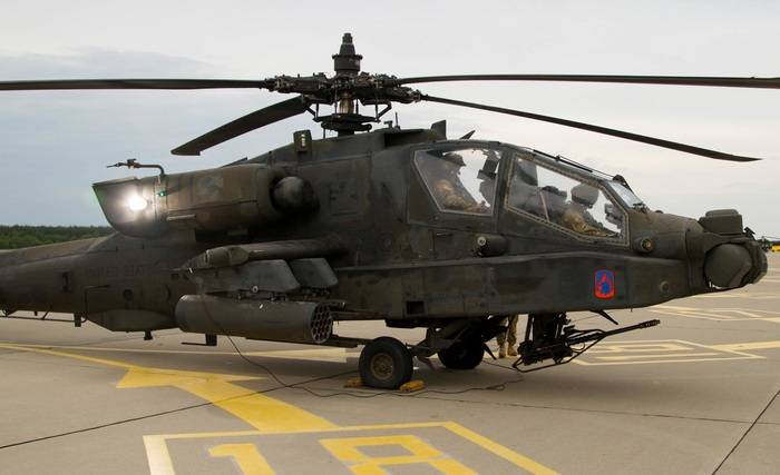In the South-West of Japan crashed helicopter Ah-64
