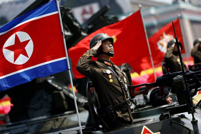 North Korea demonstrated a military power the day before the start of the Olympics