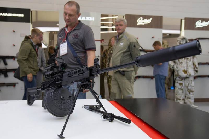 Russian light machine gun received two of the barrel type