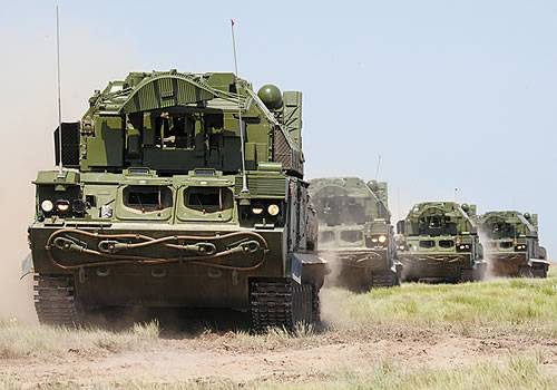 The gunners af den sydlige militær distrikt afholdt lære at ødelægge krydsermissiler