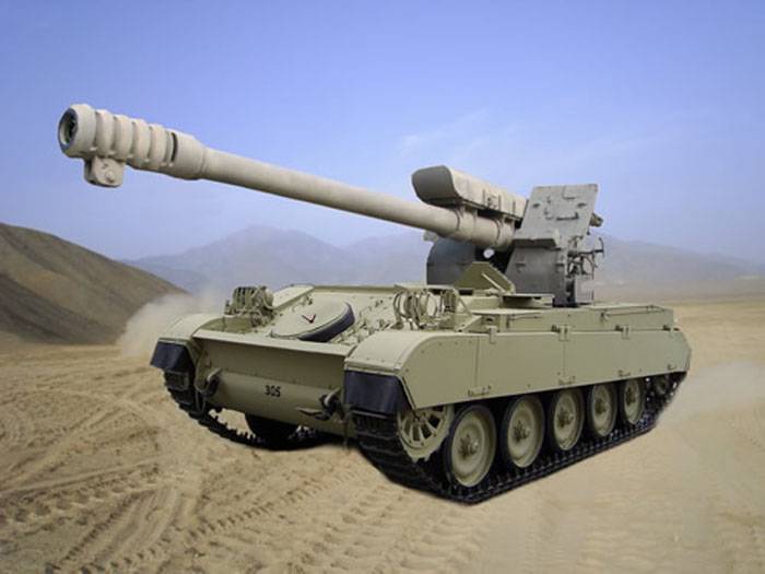 French and Soviet tank howitzer: self-propelled guns, the AMX-13D30 Vulcano (Peru)