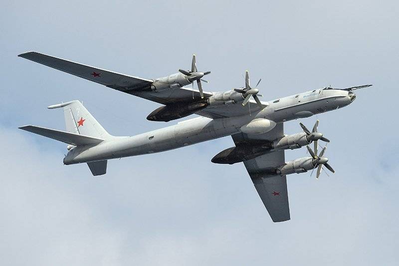 Tu-142 antisubmarine conducted exercises in the Mediterranean sea