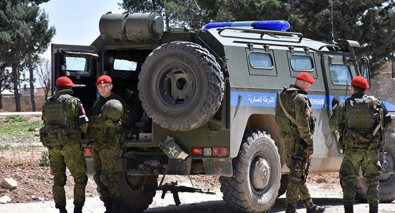 Russisk militær politiet gik ind i byen Duma