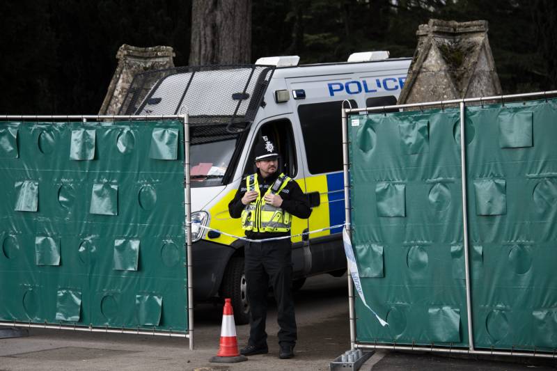 British security forces searching for 
