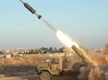 Syrian MRL on the basis of the car 