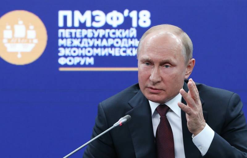 Mir esou eis wat fir zwou. Wirtschaftsforum Putin Makrona