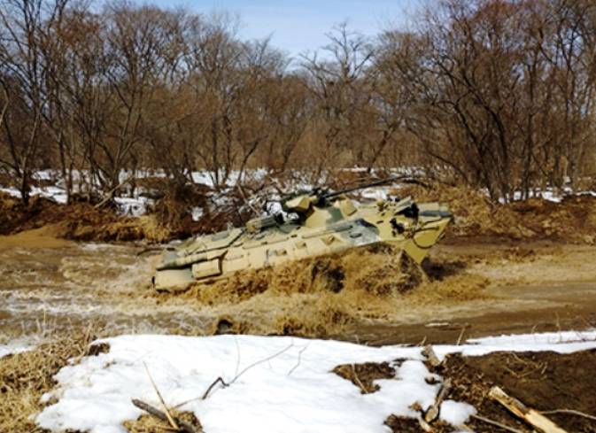 The Marines on the Kamchatka Peninsula received a batch of new armored vehicles