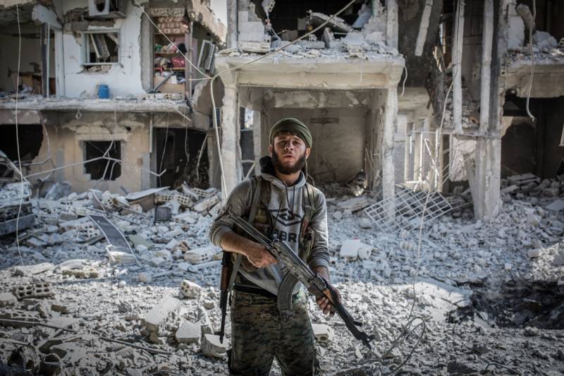 The situation in Syria. Dar began processing the firing positions of terrorists