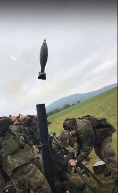 Shot from a mortar on yourself: the incident in the German army