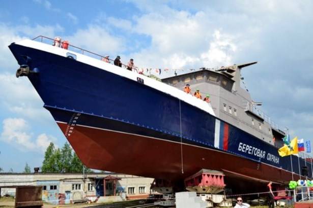 Zu Jaroslawl Stapellauf amplaz Patrouillenschiff 