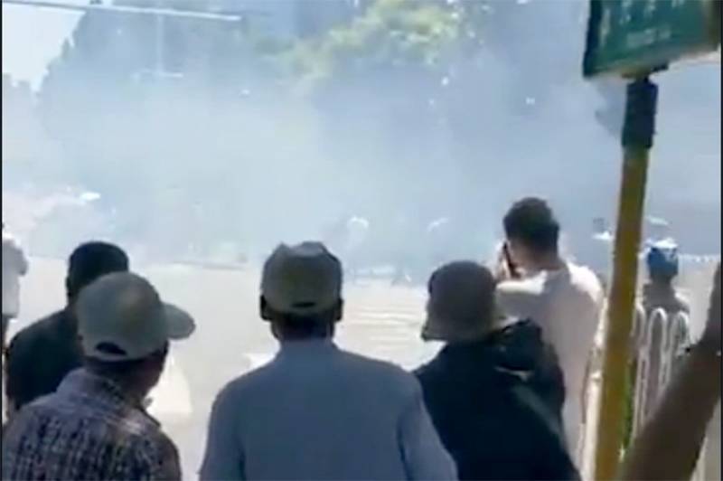 The explosion at the American Embassy in the capital of China