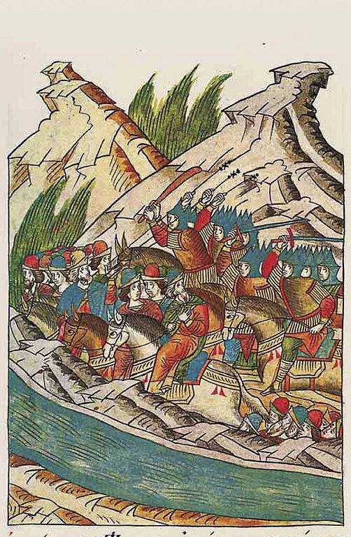 The victory of the Russian army in the battle of Vozha river