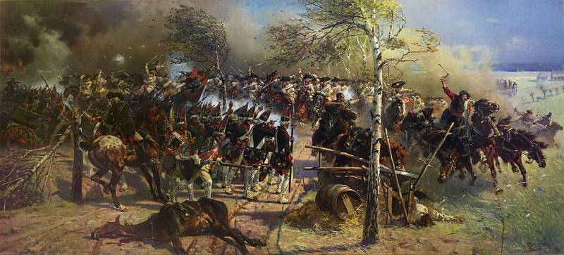 As a Russian and Prussian army 