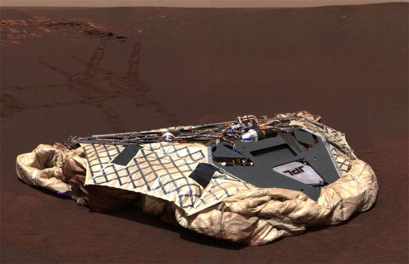 On completion of the Mars mission Opportunity: the office of the ruined sandstorm