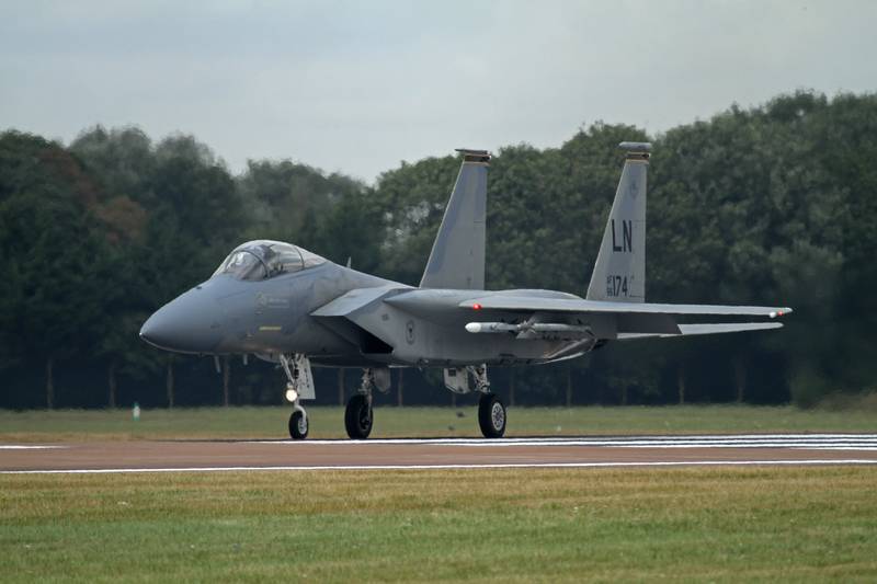 American F-15 recessed missiles at seven million dollars