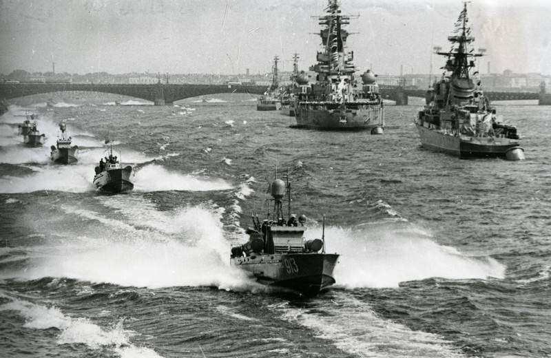 Der russische Schlachtschiff-Geschwader vor!