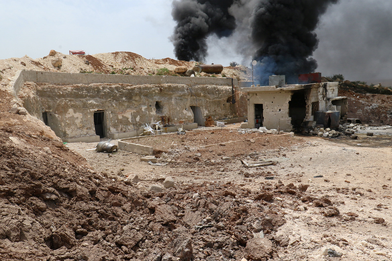 Tribunal constitucional supremo de rusia realizaron точеный golpe de almacén de terroristas en Idlib