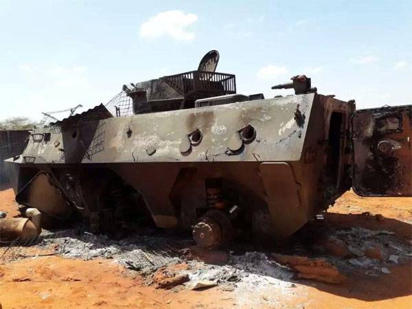 The Type 92 armored personnel carriers Chinese manufacturing was destroyed by militants in southern Kenya