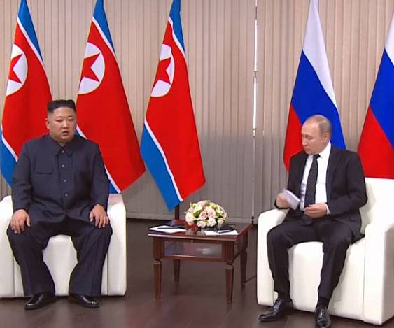 Déi éischt Verhandlungen vu Wladimir Putin Kim Spaweck Un an Wladiwostok gemaach