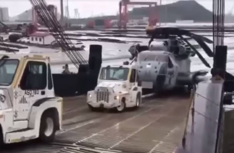 Strange incident with the American helicopter CH-53E