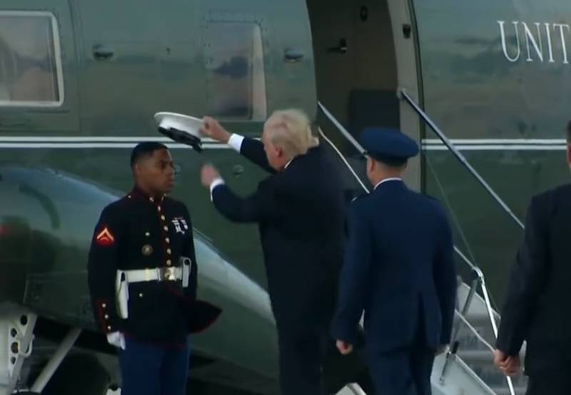 Le président américain a transplanteront sur le nouvel hélicoptère