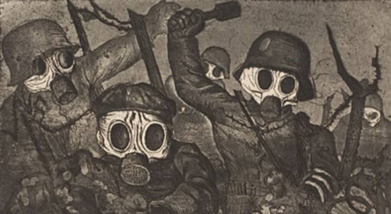 In clubs poisonous nightmare. Atrocities in a gas cloud