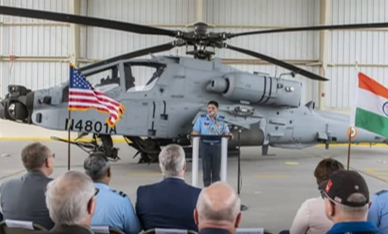 Indian air force received its first helicopter, the Boeing AH-64E Apache Guardian