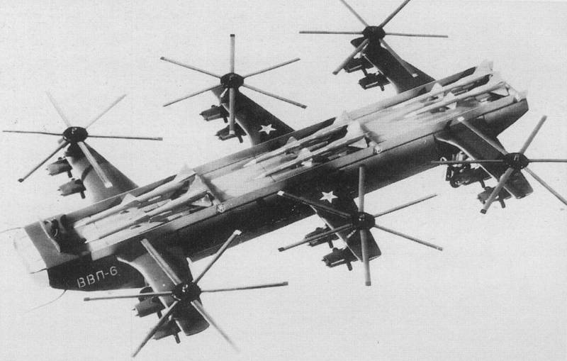 Le projet du PIB-6. Les tirs de roquettes de l'hélicoptère pour l'Armée Soviétique