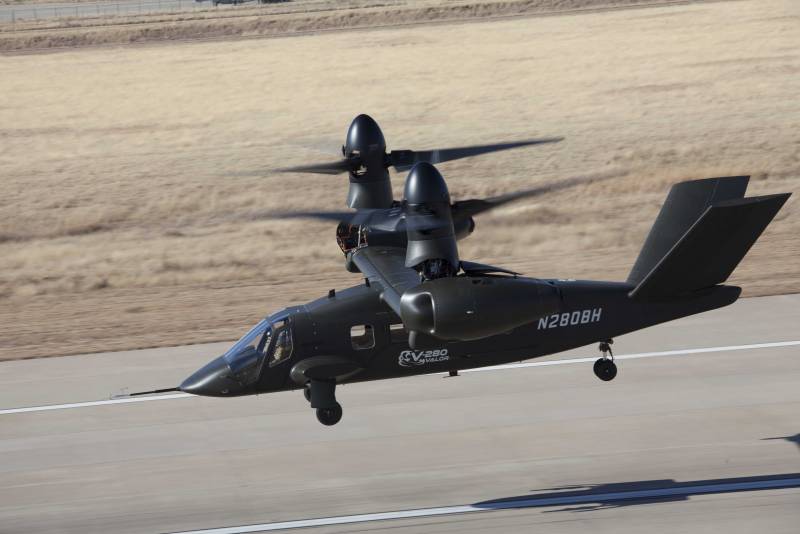 Den Tiltrotor Bell V-280 Valor. Favoritt programmer FVL