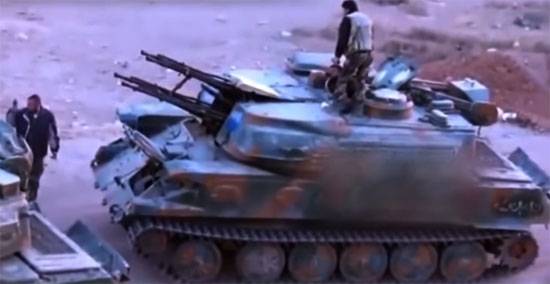 Stated of the destruction by Israeli aircraft ZSU 