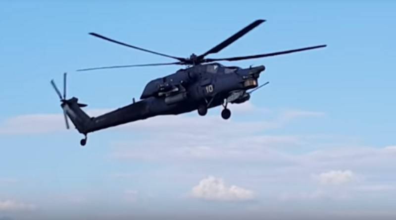 Helicopters VKS RF in the Crimea, fly with the included EW-American APU