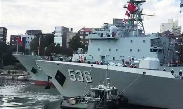 Les australiens effrayé par l'apparition de trois navires des forces navales de la Chine dans le port de Sydney