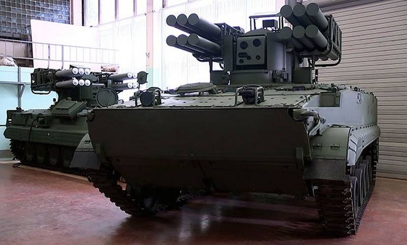 De nyeste kort rækkevidde SAM Sosna vil gå ind i serien på chassiset af BMP-3