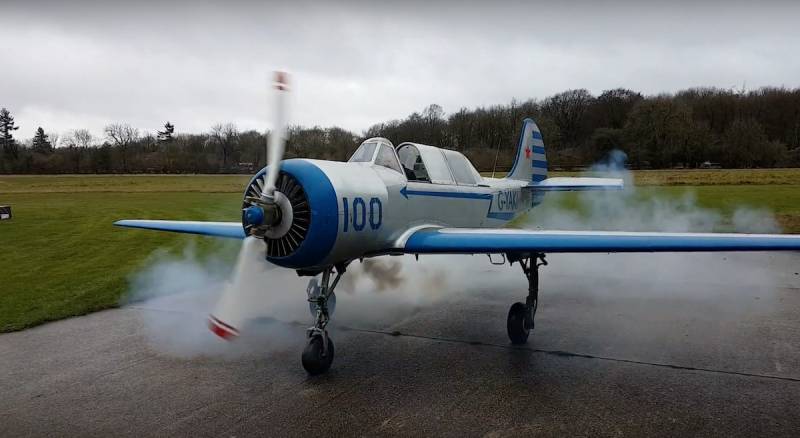 In Poland during an air show crashed Yak-52