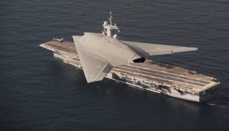 Demonstrated flight Dassault nEUROn UAV on aircraft carrier 