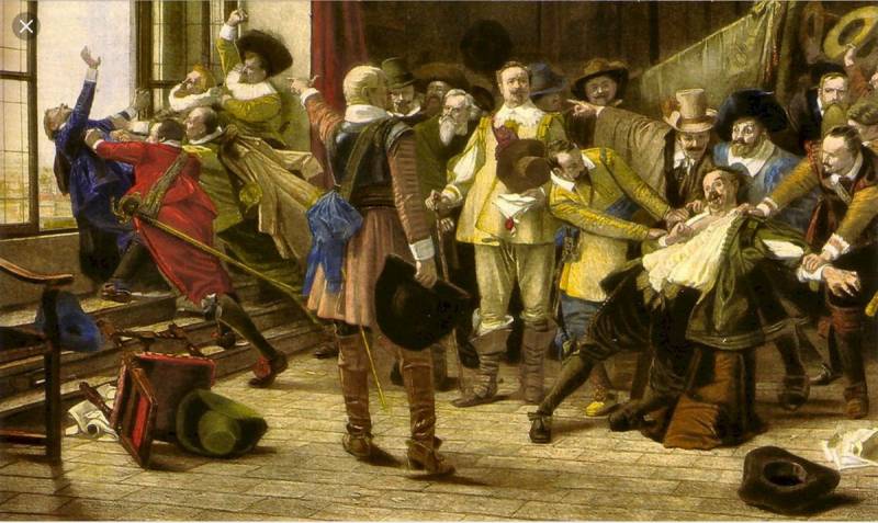 Дефенестрация. Divertissement favori colère d'habitants de la ville