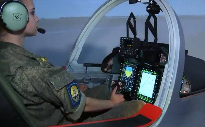 Lors d'une ligne directe avec le président de l'a montré le travail avec une machine УБС Yak-130