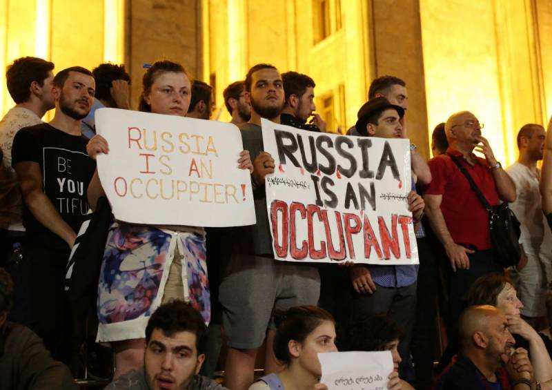 What is protesting against Georgia
