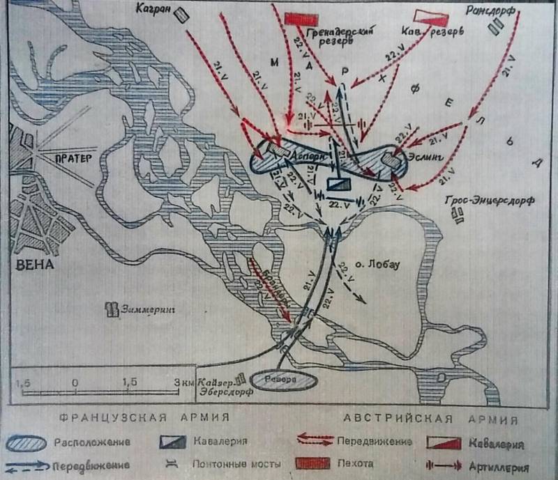 The third failure of Napoleon Bonaparte. Beyond the Danube – Aspern and Essling. The second day, 22 may 1809