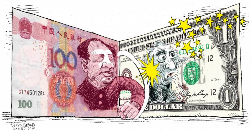 Weakness is strength. So no yuan to the dollar is not terrible!