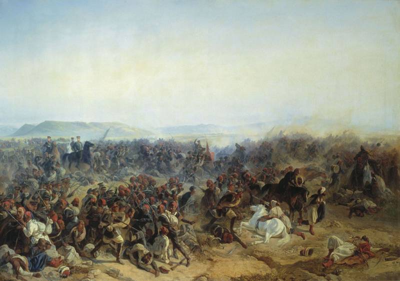 The defeat of the Turkish army in the battles of the river Cholok and Kuruk Dar