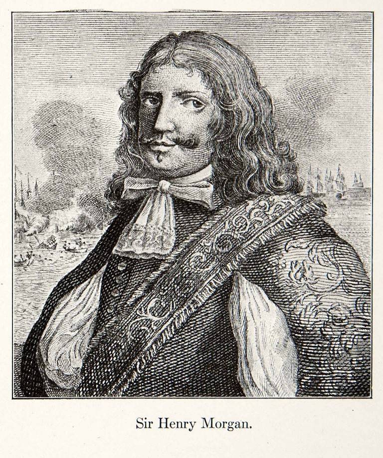 Sir Henry Morgan. Den mest kända Piraten Jamaica och Västindien