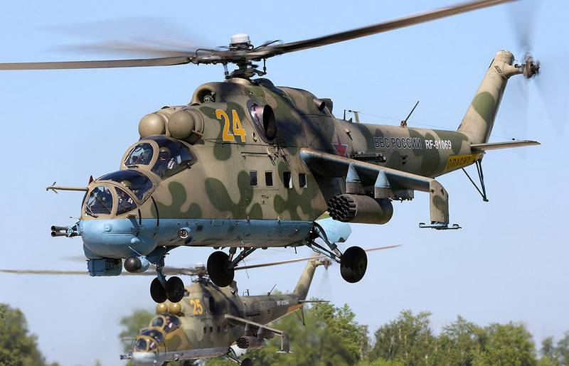 An upgraded version of the Mi-24P presented at the MAKS-2019