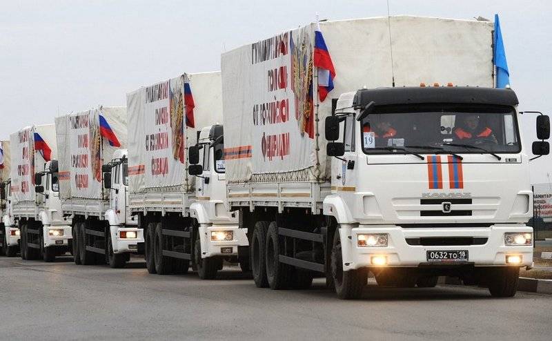 Russland d 'renne geschéckt, d' nächst gumkonvy vum Katastrophenschutzministeriums vun der Russescher Federatioun op der Donbass