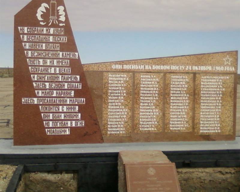 Memorial day of the test rocket and space technology