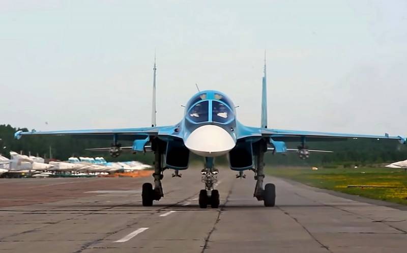 Bomber air regiment of su-34 in the far East armed with ASM KH-35U