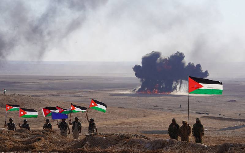 Stwierdzono, że Jordania przeprowadziła ćwiczenia na odparcia ewentualnego 