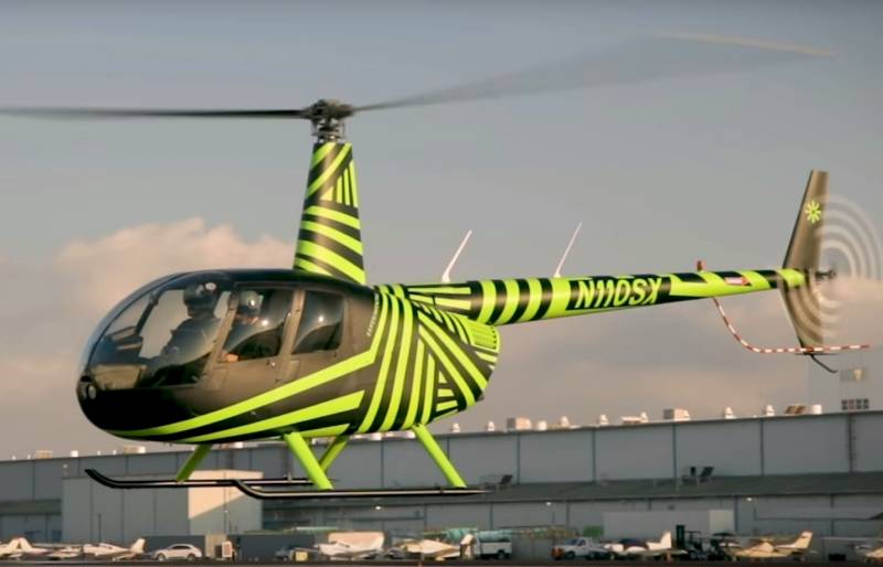 In California demonstrated an unmanned helicopter based on Robinson R-44
