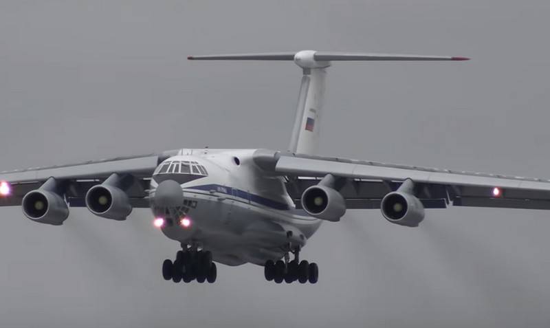 Militært transportfly av VC av Russland fullført et fly til Syria via Tyrkia