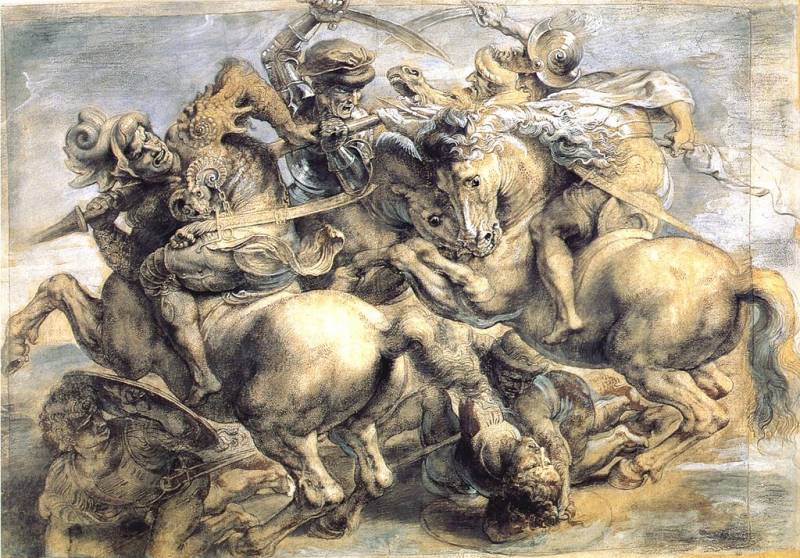 «Die Schlacht von Anghiari» und «die Schlacht von Marciano». Leonardo da Vinci und Giorgio Vasari